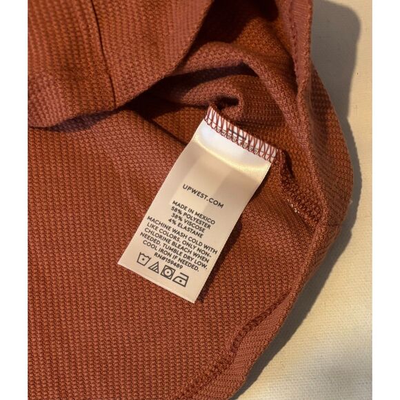 EUC UpWest Waffle Knit Long Sleeve Crewneck Top, Rust, Sz M - Picture 6 of 6